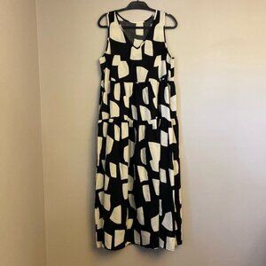 💜YESNO V-neck Sleeveless Loose Fit Maxi Dress with Pockets size medium